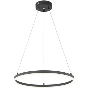Подвесная люстра (+ночной режим) с пультом Escada Void 10254/1LED 43W Black APP (Умный дом) кольцо