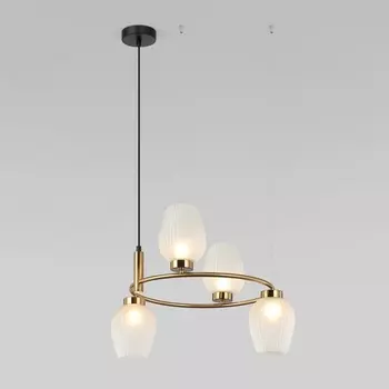 Подвесной светильник Eurosvet Alva30183/4 латунь (Умный дом, Алиса, WiFi, голосовое управление)