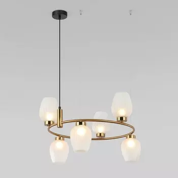 Подвесной светильник Eurosvet Alva 30183/6 латунь (Умный дом, Алиса, WiFi, голосовое управление)