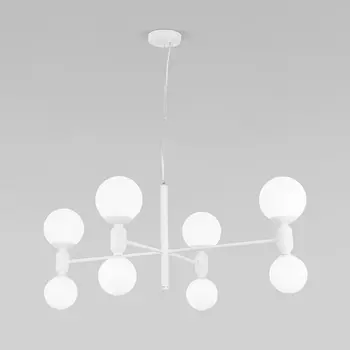 Подвесной светильник Eurosvet Bubble 30182/8 белый (Умный дом, Алиса, WiFi, голосовое управление) шарики