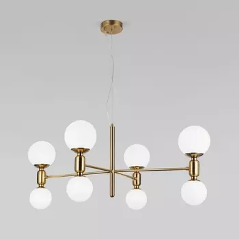 Подвесной светильник Eurosvet Bubble 30182/8 латунь (Умный дом, Алиса, WiFi, голосовое управление) шарики