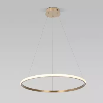Подвесной светодиодный светильник с пультом Eurosvet Collars 90264/1 латунь кольцо