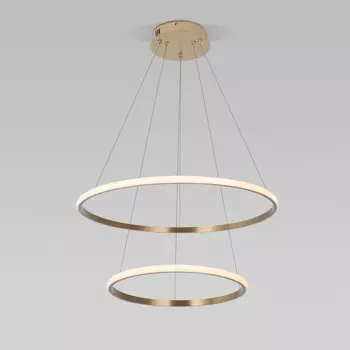 Подвесной светодиодный светильник с пультом Eurosvet Collars 90264/2 латунь