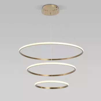 Подвесной светодиодный светильник с пультом Eurosvet Collars 90264/3 латунь