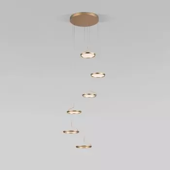 Каскадный подвесной светодиодный светильник Eurosvet Crespella 90034/6 золото