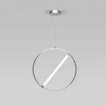 Подвесной светодиодный светильник с пультом Eurosvet Element 90281/1 хром кольцо