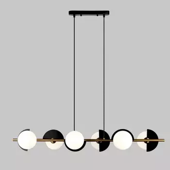 Подвесной светильник Eurosvet Moity 70149/6 черный/латунь (Умный дом, Алиса, WiFi, голосовое управление)
