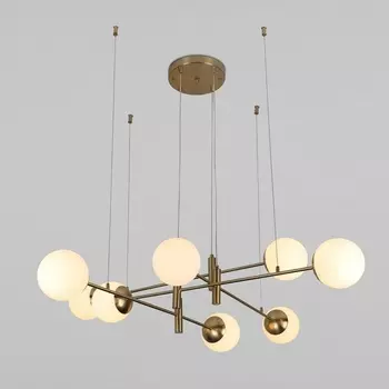 Подвесной светильник Eurosvet Planet 70146/8 латунь (Умный дом, Алиса, WiFi, голосовое управление) шарики