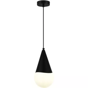 Подвесной светильник Evoluce Fiori SLE1197-403-01 Черный/Белый E27 1*40W в форме шара