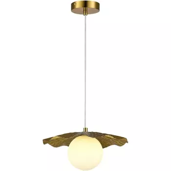 Подвесной светильник Evoluce Lorea SLE1196-303-01 Латунь/Белый G9 1*5W 4000K в форме шара