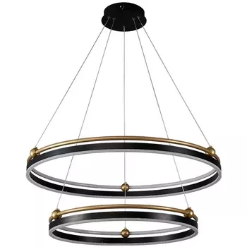 Подвесной светильник Crystal Lux Fernando FERNANDO SP123W LED D600+800 BLACK/GOLD