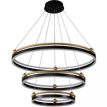 Подвесной светильник Crystal Lux Fernando FERNANDO SP158W LED D400+600+800 BLACK/GOLD