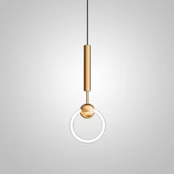 Подвесной светодиодный светильник Finnur Ring D20 Brass ImperiumLoft Finnur-Ring01 кольцо