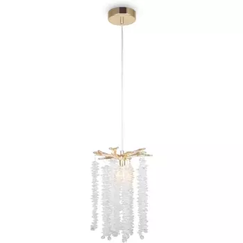 Подвесной хрустальный светильник Freya Mineral FR1010PL-01G форма ветки