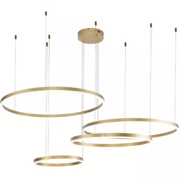 Подвесная люстра с пультом светодиодная (14001/4P Gold) Indigo Galass V000015L кольцо