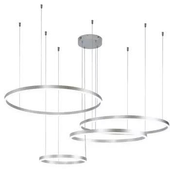 Подвесная люстра с пультом светодиодная (14001/4P Silver) Indigo Galass V000016L кольцо