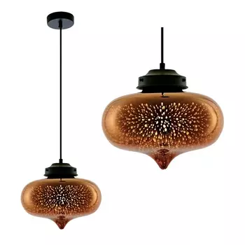 Подвесной светильник DLC-G444 E27 Fametto Galassie COPPER в форме шара