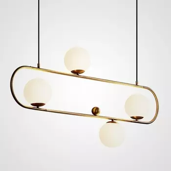 Подвесной реечный светильник Hoop L120 Латунь ImperiumLoft Hoop L (177907-26) шарики