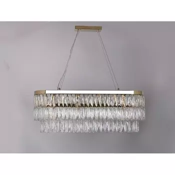 Каскадный подвесной светильник хрустальный Newport 10120 10128+6/S gold