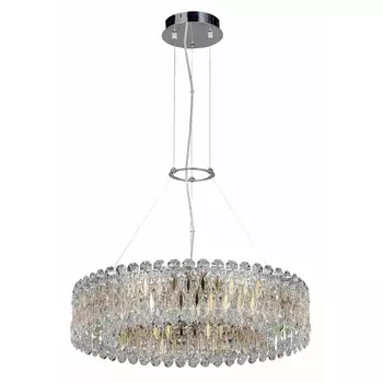 Подвесной светильник хрустальный SP10 D610 CHROME/GOLD-TRANSPARENT Crystal Lux Lirica