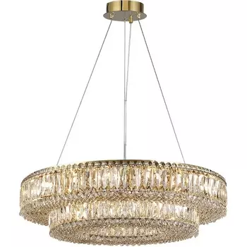 Подвесной светильник хрустальный Newport 8450 8450+28/S gold