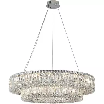 Подвесной светильник хрустальный Newport 8450 8450+28/S chrome