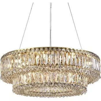 Подвесной светильник хрустальный Newport 8450 8450+18/S gold