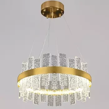 Подвесной светильник хрустальный светодиодный с пультом и диммером Reluce 02086-0.4-400 HGT