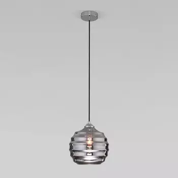 Подвесной светильник Eurosvet Ice со стеклянным плафоном 50239/1 дымчатый