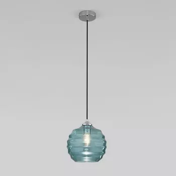 Подвесной светильник Eurosvet Ice со стеклянным плафоном 50239/1 зеленый