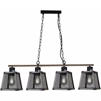 Подвесной светильник ILLUMICO IL1006-4LL-05 BK WOOD