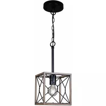 Подвесной светильник ILLUMICO IL1008-1P-05 BK WOOD