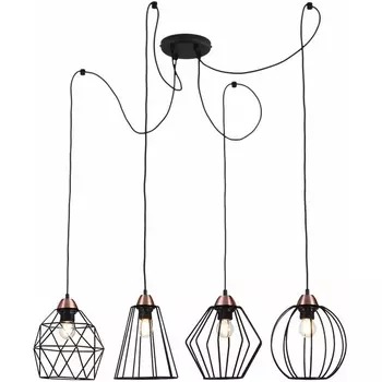 Подвесной светильник ILLUMICO IL2001-4PC-05 BK ROSE GD