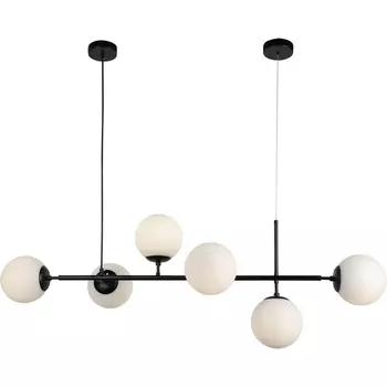 Подвесной светильник молекулы Ирда 07622-6,19-01 черный/белый E27 6*40w Kink Light