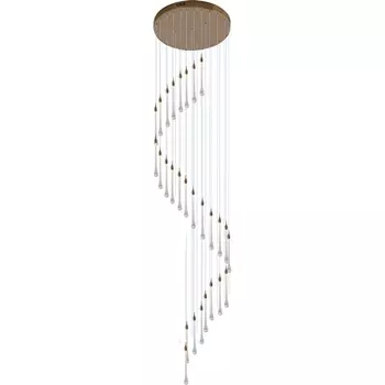 Каскадный подвесной светильник Kink Light Асмер латунь Led 84W