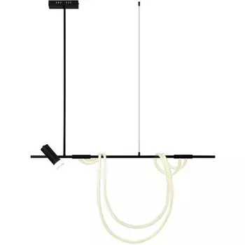 Подвесной светильник с гибким неоном Kink Light Кайли 08039K-120A,19 димм. черный с пультом ДУ (Умный дом)