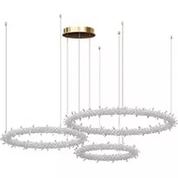 Подвесной светильник Kink Light Лиам латунь 07875-80+60+40P,36(3000K)d40+60+80 Led 113W кольцо