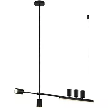 Подвесной светильник асимметричный Kink Light Рия 07618-120,19 черный GU10 5*5W+Led 12W (4000K)