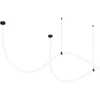 Подвесной светильник с гибким неоном Kink Light Венди 08031K-400,19(3000-6000K) димм. черн. с пультом ДУ (Умный дом)