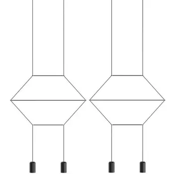 Подвесной светильник LED Via Wireflow Polyhedral 4 Lineal Pendant Light By ImperiumLoft Via01 144326-22