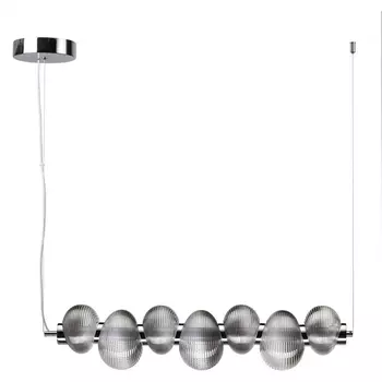 Подвесной светильник линейный Odeon Light Bruco 5096/24L хром/дымчатый градиент/металл/стекло LED 24W 4000K 1948Лм