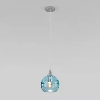 Подвесной светильник 50221/1 голубой Eurosvet Lotus в форме шара