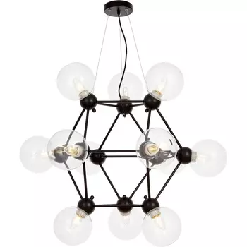 Подвесной светильник молекулы Lumina Deco Zodiak LDP 160N-12 BK+PR