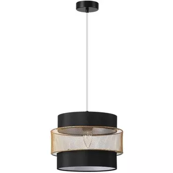 Подвесной светильник Lumion Animaisa 8003/1A черный/черный, золотой металл/металл, текстиль Е27 60W 220V