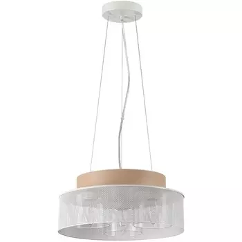 Подвесной светильник Lumion Basalto 6599/3C белый/белый, бежевый металл, эко кожа/металл, стекло Е27 3*40W 220V