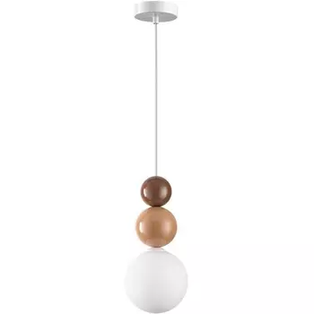 Подвесной светильник Lumion Bonbones 6558/1 белый/белый, коричневый, кремовый/металл/металл, стекло G9 1*20W 220V