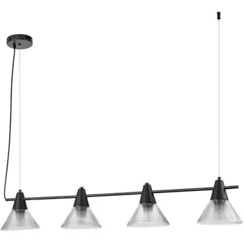 Подвесной светильник Lumion Corne 6595/4A черный/прозрачный, металл/стекло E27 4*60W 220V