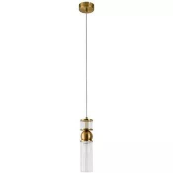 Подвесной светильник Lumion Denver 8276/1A латунь/прозрачный, металл/стекло Е14 1*40W 220V