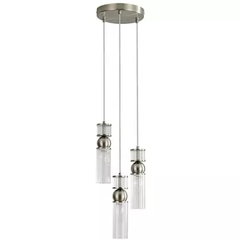 Подвесной светильник Lumion Denver 8277/3A сатин никель/прозрачный, металл/стекло Е14 3*40W 220V