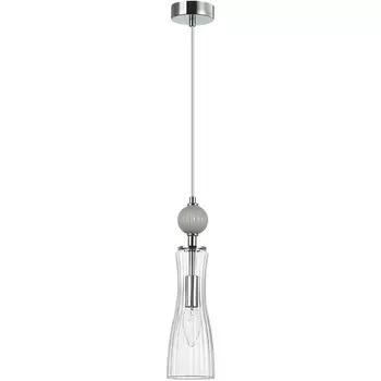 Подвесной светильник Lumion Emily 8269/1A хром/серый/прозрачный, металл/керамика/стекло Е14 1*40W 220V